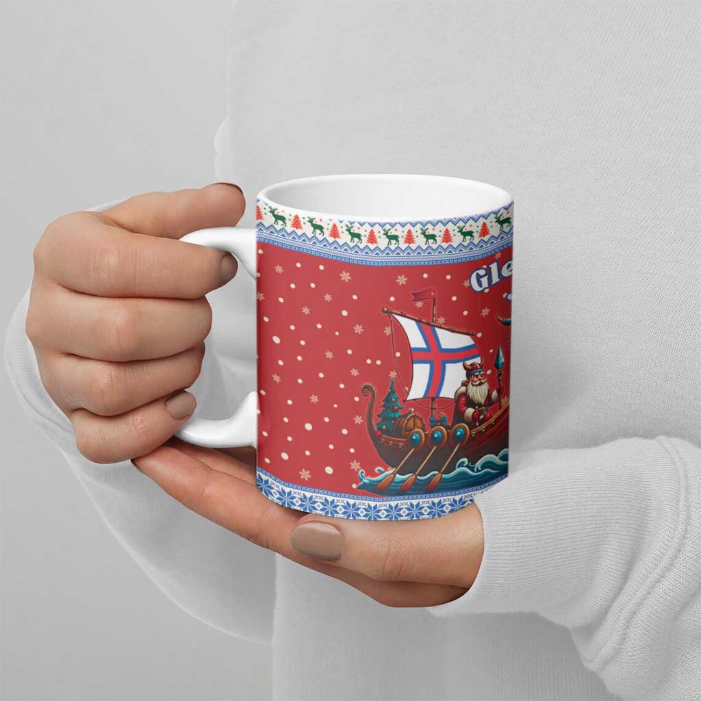 Faroe Islands Viking Santa Christmas Ceramic Mug Funny Reindeer Norse Xmas - Wonder Print Shop