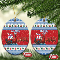 Faroe Islands Viking Santa Christmas Ceramic Ornament Funny Reindeer Norse Xmas - Wonder Print Shop