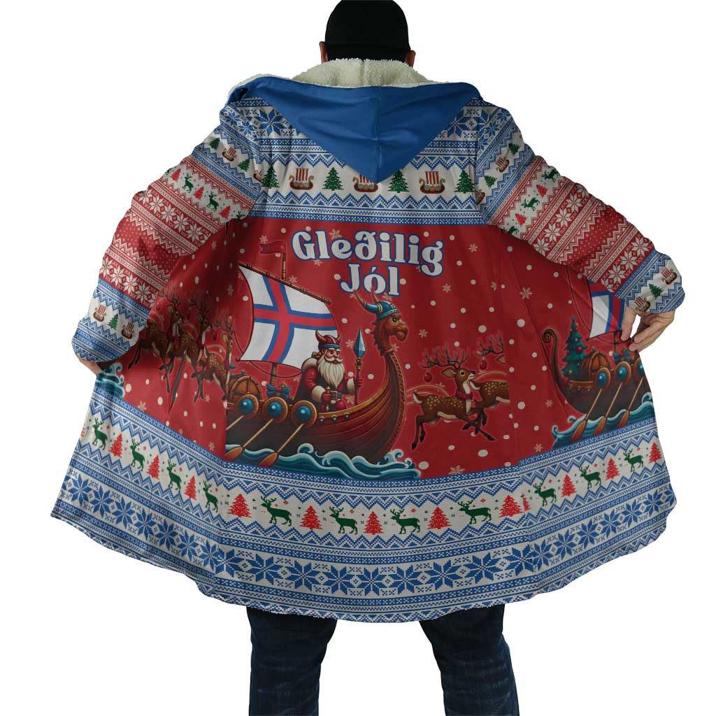 Faroe Islands Viking Santa Christmas Cloak Funny Reindeer Norse Xmas - Wonder Print Shop