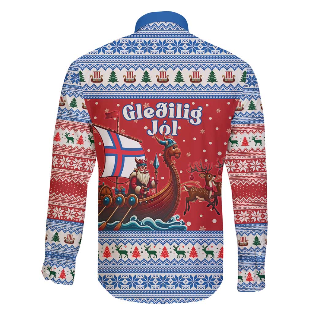 Faroe Islands Viking Santa Christmas Family Matching Mermaid Dress and Hawaiian Shirt Funny Reindeer Norse Xmas - Wonder Print Shop