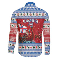 Faroe Islands Viking Santa Christmas Family Matching Off The Shoulder Long Sleeve Dress and Hawaiian Shirt Funny Reindeer Norse Xmas - Wonder Print Shop