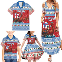 Faroe Islands Viking Santa Christmas Family Matching Summer Maxi Dress and Hawaiian Shirt Funny Reindeer Norse Xmas - Wonder Print Shop