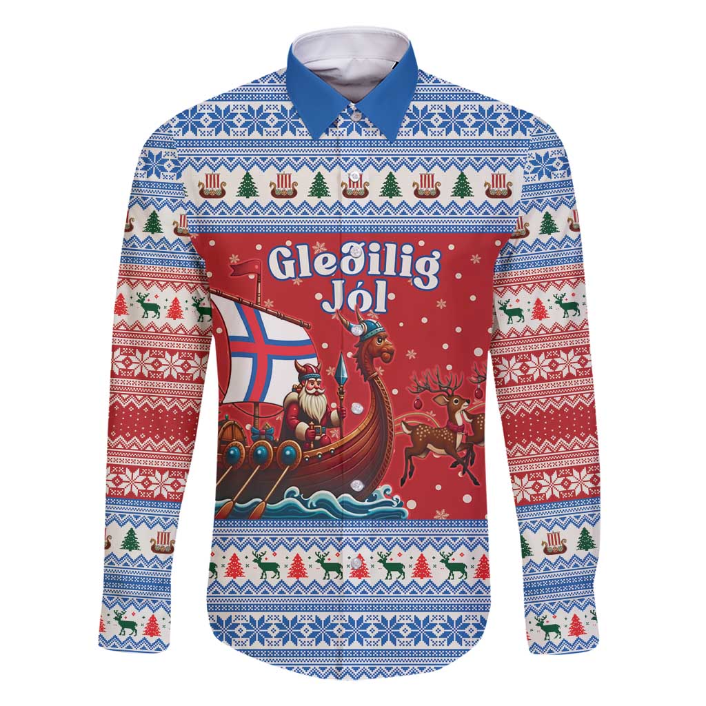 Faroe Islands Viking Santa Christmas Family Matching Summer Maxi Dress and Hawaiian Shirt Funny Reindeer Norse Xmas - Wonder Print Shop