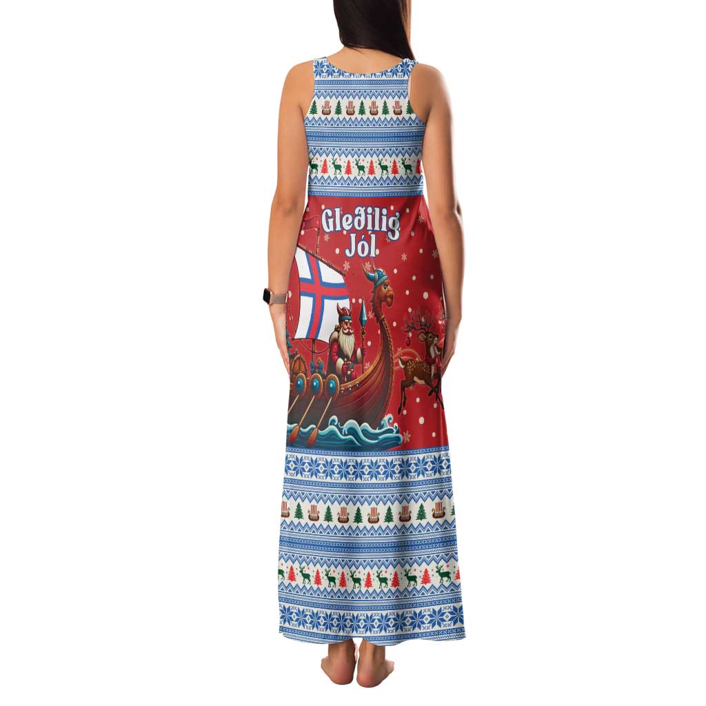 Faroe Islands Viking Santa Christmas Family Matching Tank Maxi Dress and Hawaiian Shirt Funny Reindeer Norse Xmas - Wonder Print Shop