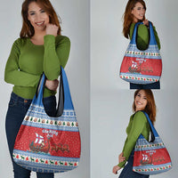 Faroe Islands Viking Santa Christmas Grocery Bag Funny Reindeer Norse Xmas - Wonder Print Shop