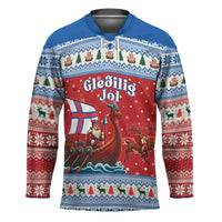 Faroe Islands Viking Santa Christmas Hockey Jersey Funny Reindeer Norse Xmas - Wonder Print Shop