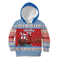 Faroe Islands Viking Santa Christmas Kid Hoodie Funny Reindeer Norse Xmas - Wonder Print Shop