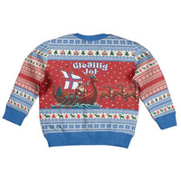 Faroe Islands Viking Santa Christmas Kid Ugly Christmas Sweater Funny Reindeer Norse Xmas - Wonder Print Shop