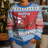 Faroe Islands Viking Santa Christmas Kid Ugly Christmas Sweater Funny Reindeer Norse Xmas - Wonder Print Shop
