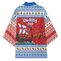 Faroe Islands Viking Santa Christmas Kimono Funny Reindeer Norse Xmas - Wonder Print Shop