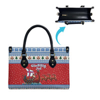 Faroe Islands Viking Santa Christmas Leather Bag Funny Reindeer Norse Xmas - Wonder Print Shop