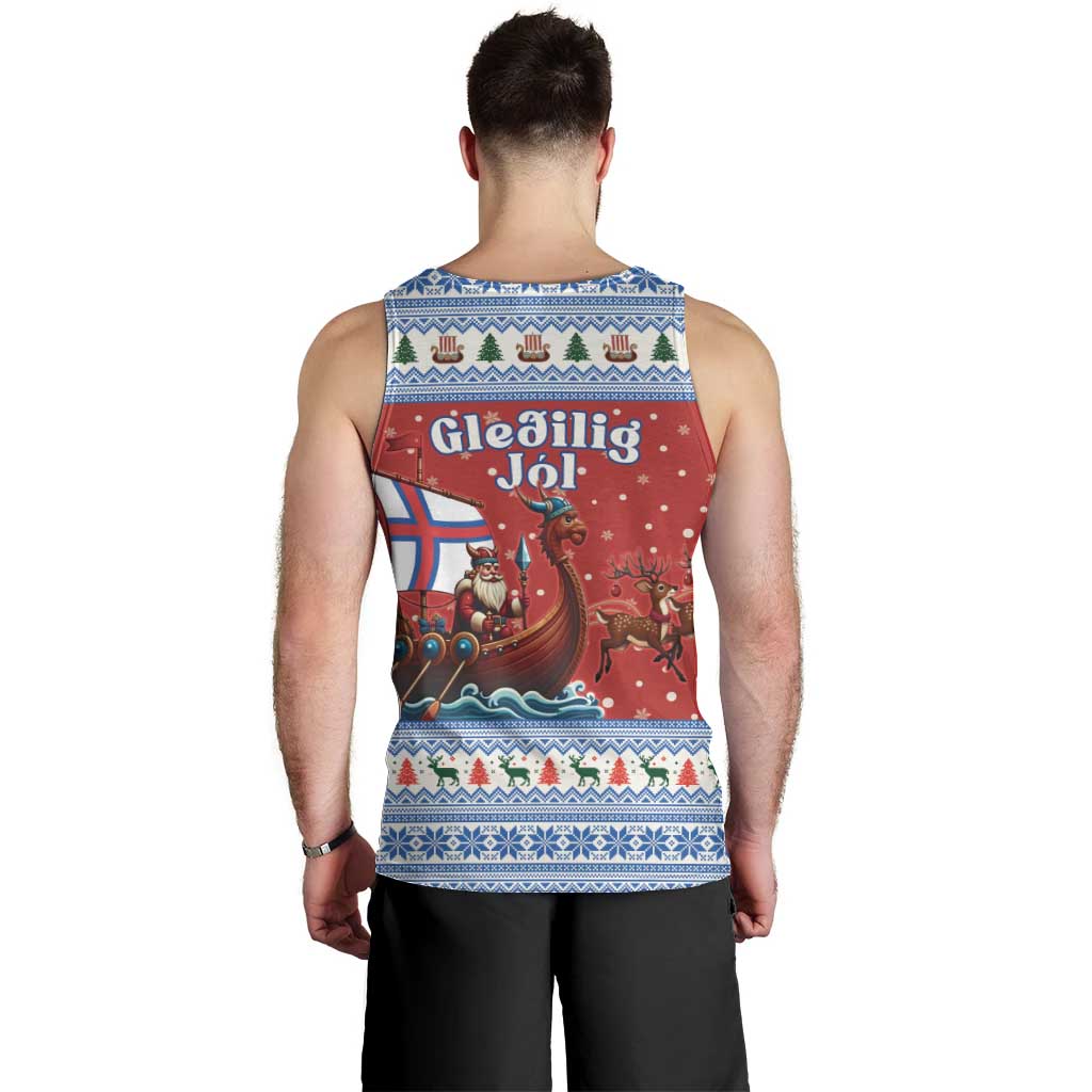 Faroe Islands Viking Santa Christmas Men Tank Top Funny Reindeer Norse Xmas - Wonder Print Shop