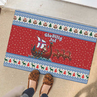 Faroe Islands Viking Santa Christmas Rubber Doormat Funny Reindeer Norse Xmas - Wonder Print Shop