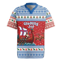 Faroe Islands Viking Santa Christmas Rugby Jersey Funny Reindeer Norse Xmas - Wonder Print Shop