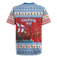 Faroe Islands Viking Santa Christmas Rugby Jersey Funny Reindeer Norse Xmas - Wonder Print Shop