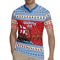 Faroe Islands Viking Santa Christmas Rugby Jersey Funny Reindeer Norse Xmas - Wonder Print Shop