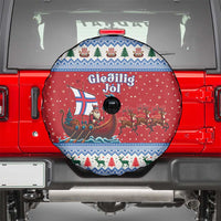 Faroe Islands Viking Santa Christmas Spare Tire Cover Funny Reindeer Norse Xmas - Wonder Print Shop