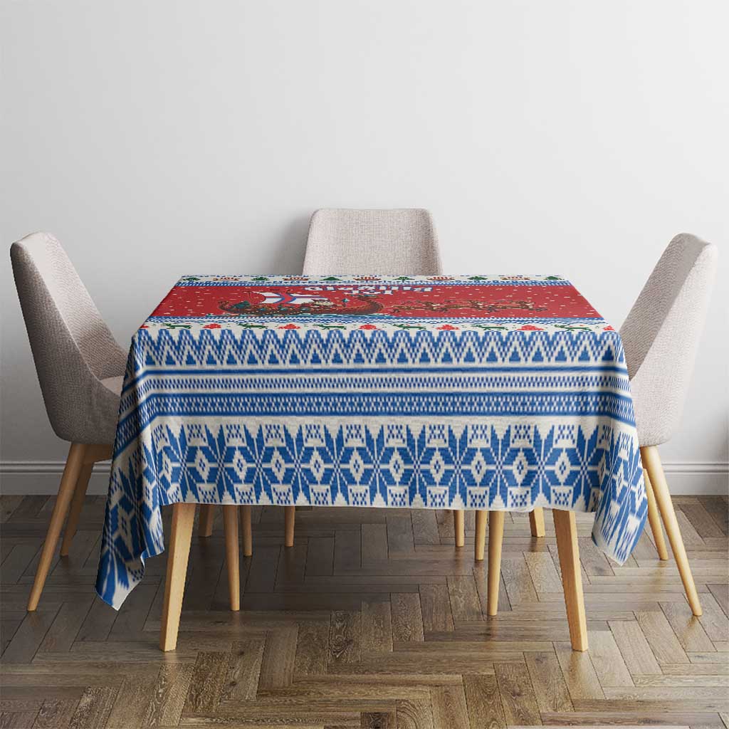 Faroe Islands Viking Santa Christmas Tablecloth Funny Reindeer Norse Xmas - Wonder Print Shop