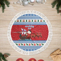 Faroe Islands Viking Santa Christmas Tree Skirt Funny Reindeer Norse Xmas - Wonder Print Shop