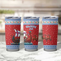 Faroe Islands Viking Santa Christmas Tumbler Cup Funny Reindeer Norse Xmas - Wonder Print Shop