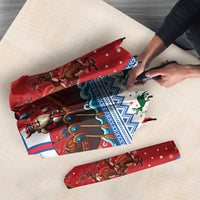 Faroe Islands Viking Santa Christmas Umbrella Funny Reindeer Norse Xmas - Wonder Print Shop