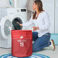 Custom World Football 2026 Switzerland Laundry Basket Schweiz Hopp Schwiiz - Wonder Print Shop