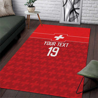 Custom World Football 2026 Switzerland Area Rug Schweiz Hopp Schwiiz - Wonder Print Shop