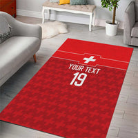 Custom World Football 2026 Switzerland Area Rug Schweiz Hopp Schwiiz - Wonder Print Shop