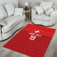 Custom World Football 2026 Switzerland Area Rug Schweiz Hopp Schwiiz - Wonder Print Shop