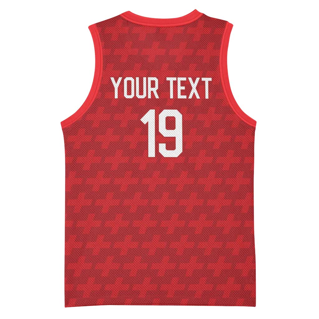 Custom World Football 2026 Switzerland Basketball Jersey Schweiz Hopp Schwiiz - Wonder Print Shop