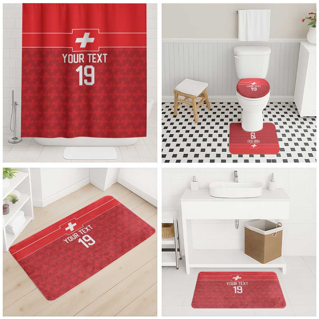 Custom World Football 2026 Switzerland Bathroom Set Schweiz Hopp Schwiiz - Wonder Print Shop