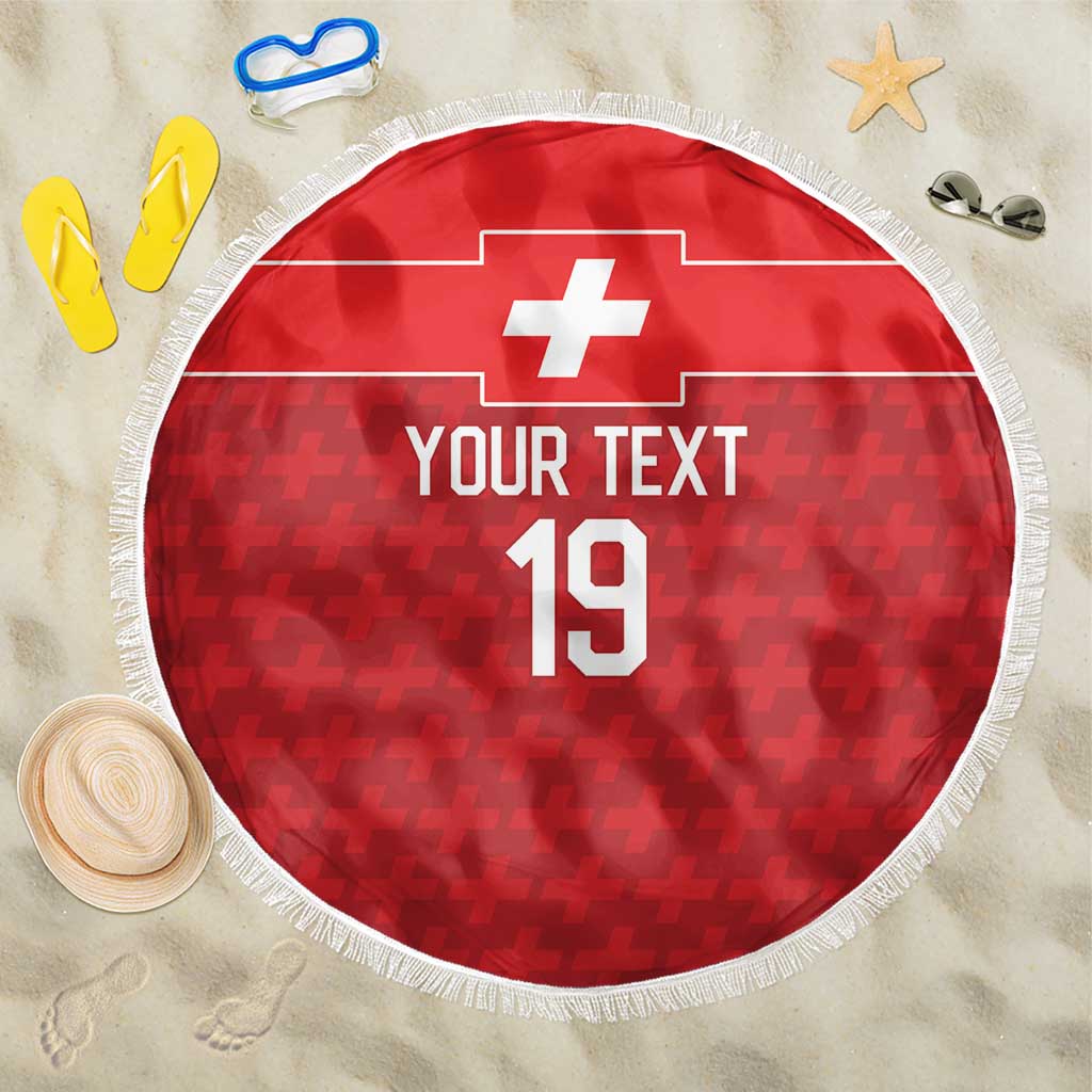 Custom World Football 2026 Switzerland Beach Blanket Schweiz Hopp Schwiiz - Wonder Print Shop
