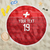 Custom World Football 2026 Switzerland Beach Blanket Schweiz Hopp Schwiiz - Wonder Print Shop