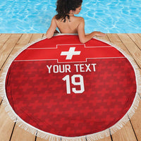 Custom World Football 2026 Switzerland Beach Blanket Schweiz Hopp Schwiiz - Wonder Print Shop