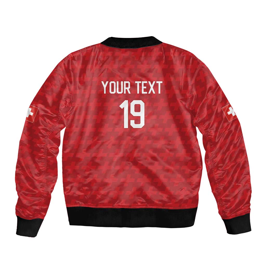 Custom World Football 2026 Switzerland Bomber Jacket Schweiz Hopp Schwiiz - Wonder Print Shop