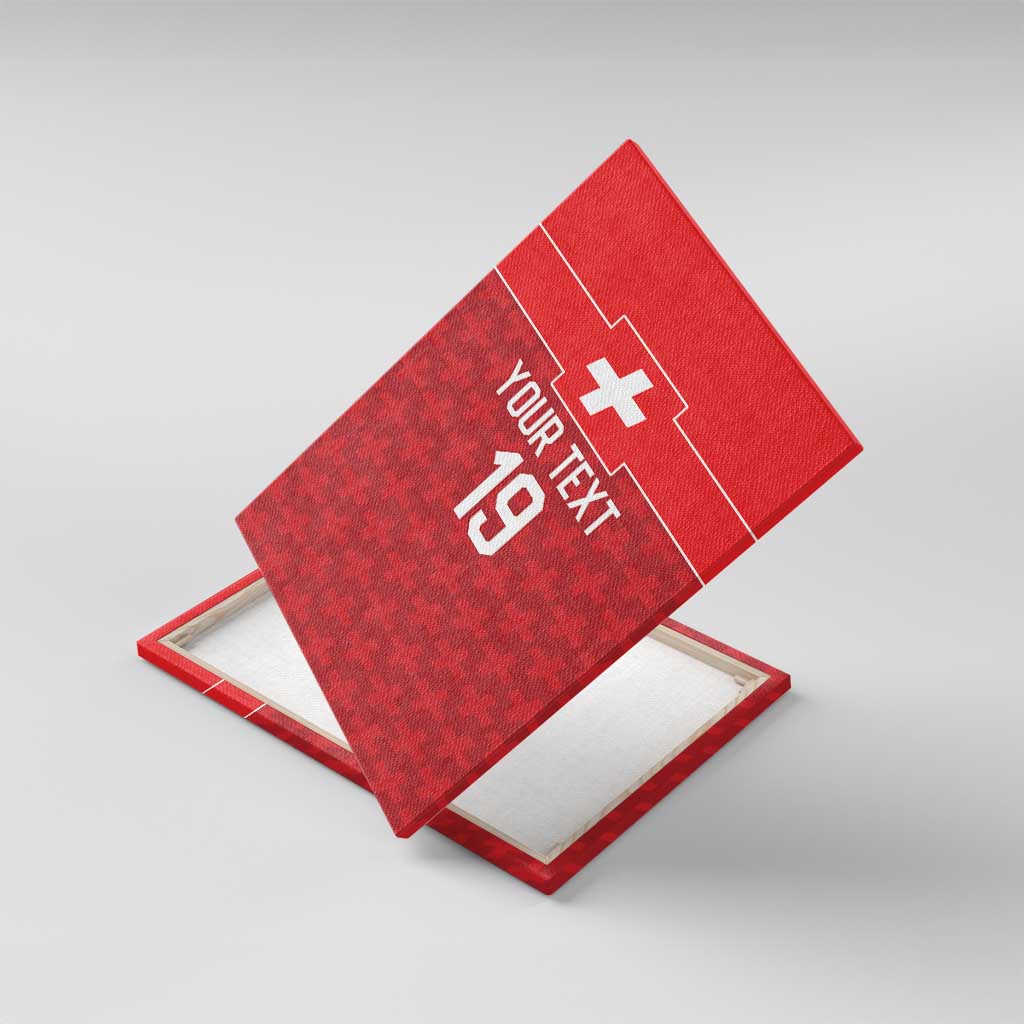 Custom World Football 2026 Switzerland Canvas Wall Art Schweiz Hopp Schwiiz - Wonder Print Shop