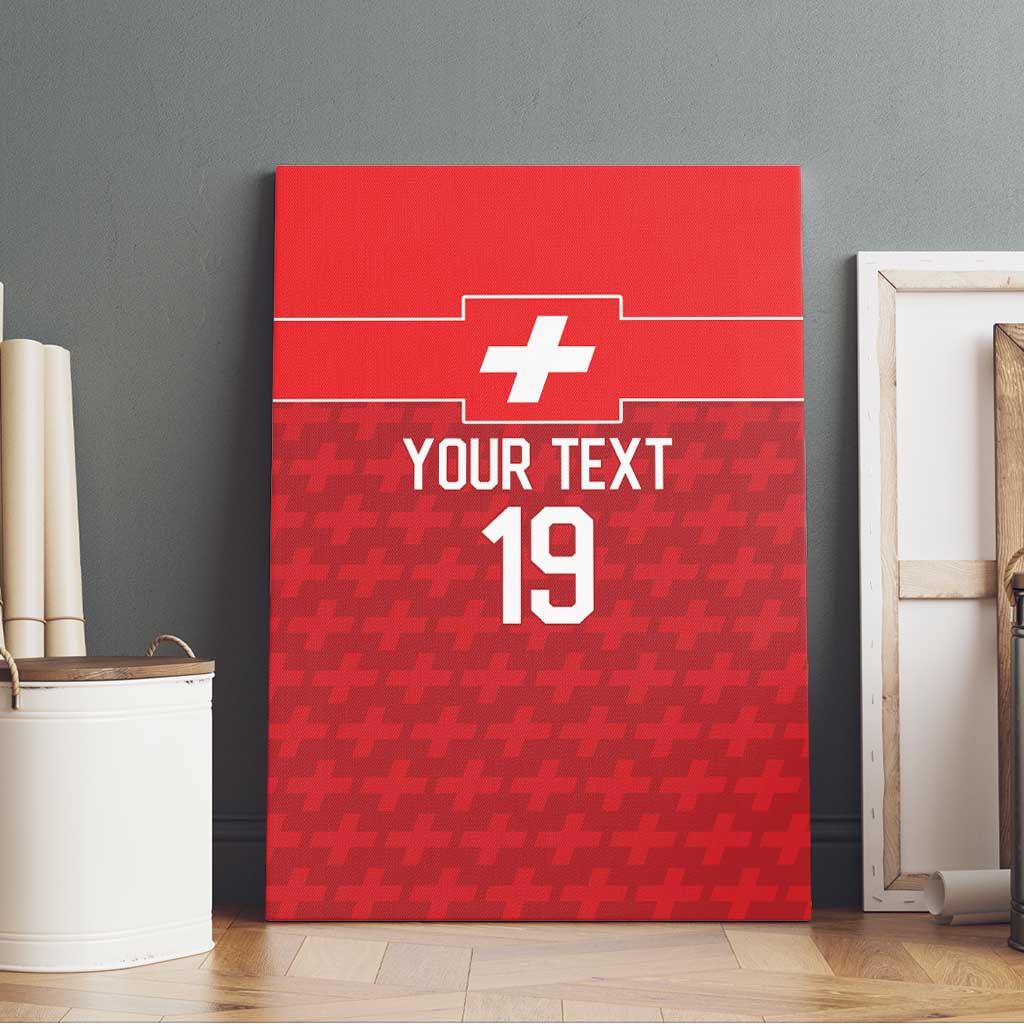 Custom World Football 2026 Switzerland Canvas Wall Art Schweiz Hopp Schwiiz - Wonder Print Shop