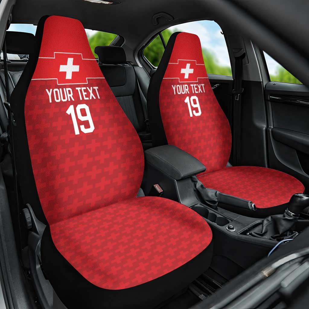 Custom World Football 2026 Switzerland Car Seat Cover Schweiz Hopp Schwiiz - Wonder Print Shop