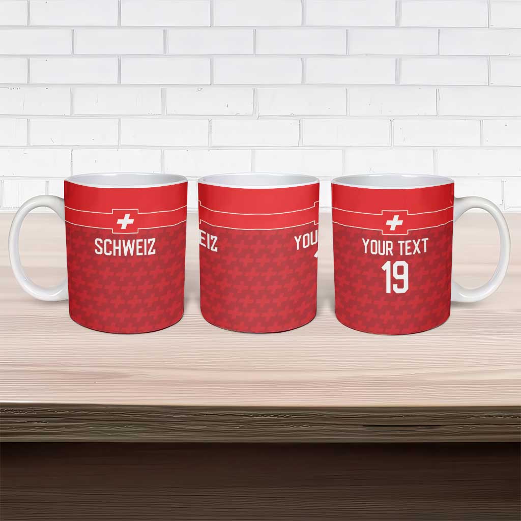 Custom World Football 2026 Switzerland Ceramic Mug Schweiz Hopp Schwiiz - Wonder Print Shop