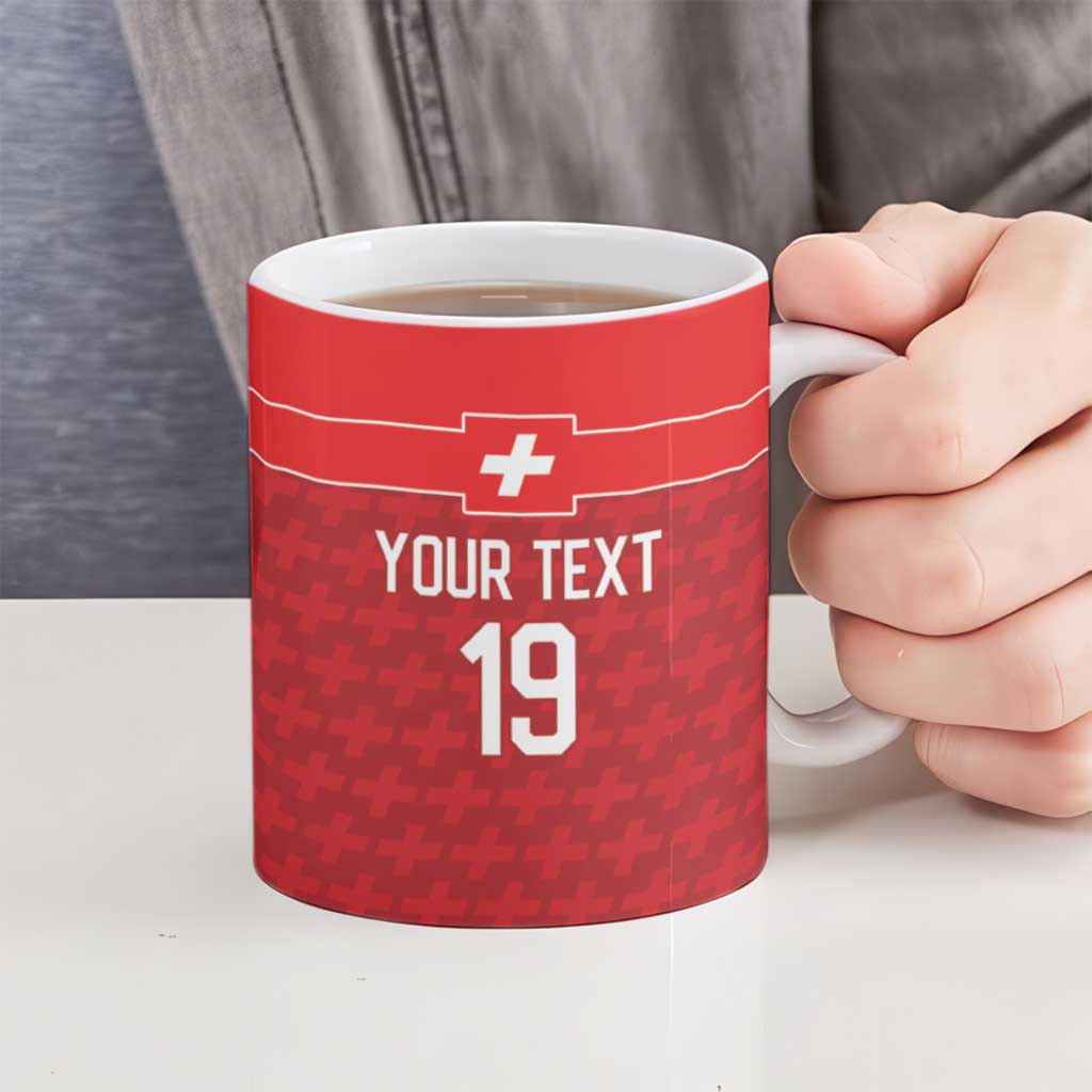Custom World Football 2026 Switzerland Ceramic Mug Schweiz Hopp Schwiiz - Wonder Print Shop