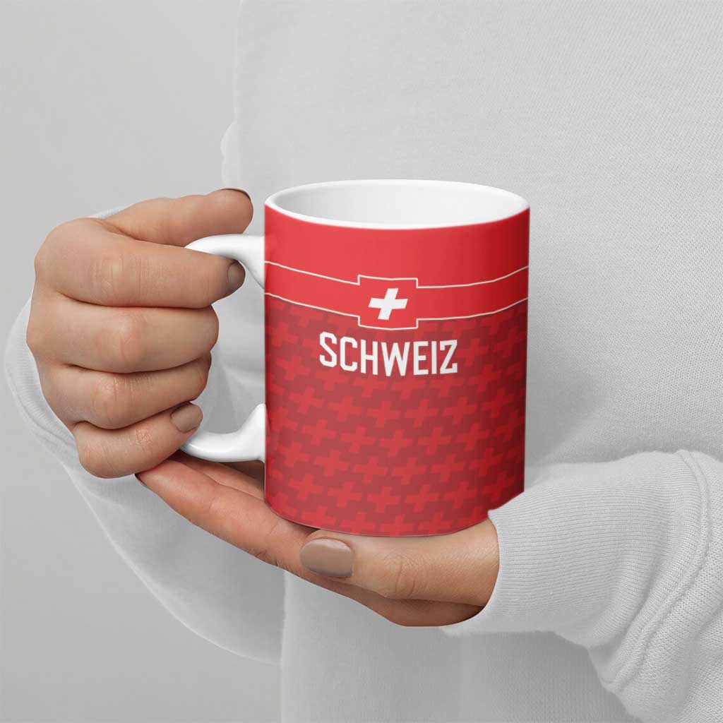 Custom World Football 2026 Switzerland Ceramic Mug Schweiz Hopp Schwiiz - Wonder Print Shop