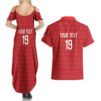 Custom World Football 2026 Switzerland Couples Matching Summer Maxi Dress and Hawaiian Shirt Schweiz Hopp Schwiiz - Wonder Print Shop