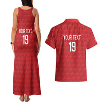 Custom World Football 2026 Switzerland Couples Matching Tank Maxi Dress and Hawaiian Shirt Schweiz Hopp Schwiiz - Wonder Print Shop