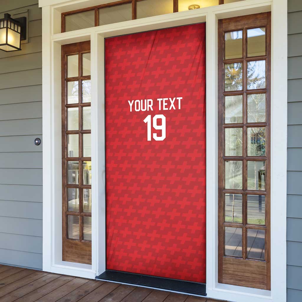 Custom World Football 2026 Switzerland Door Cover Schweiz Hopp Schwiiz - Wonder Print Shop
