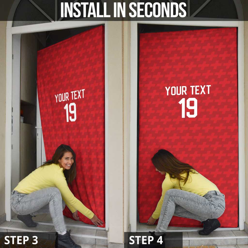 Custom World Football 2026 Switzerland Door Cover Schweiz Hopp Schwiiz - Wonder Print Shop