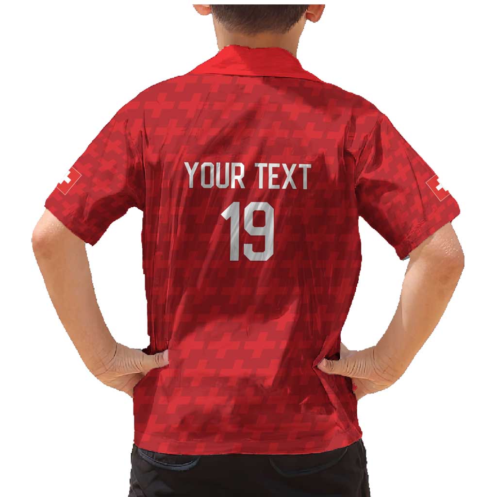 Custom World Football 2026 Switzerland Family Matching Mermaid Dress and Hawaiian Shirt Schweiz Hopp Schwiiz - Wonder Print Shop