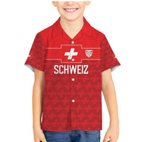 Custom World Football 2026 Switzerland Family Matching Mermaid Dress and Hawaiian Shirt Schweiz Hopp Schwiiz - Wonder Print Shop
