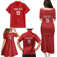 Custom World Football 2026 Switzerland Family Matching Puletasi and Hawaiian Shirt Schweiz Hopp Schwiiz - Wonder Print Shop