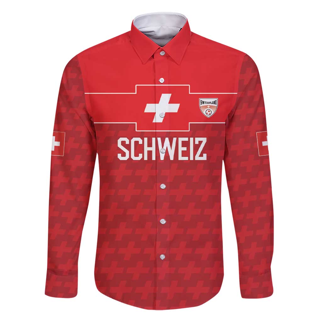 Custom World Football 2026 Switzerland Family Matching Short Sleeve Bodycon Dress and Hawaiian Shirt Schweiz Hopp Schwiiz - Wonder Print Shop
