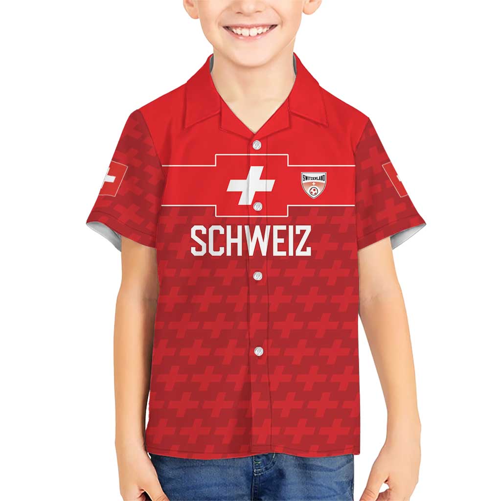 Custom World Football 2026 Switzerland Hawaiian Shirt Schweiz Hopp Schwiiz - Wonder Print Shop